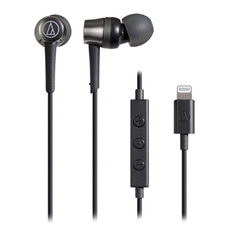 Audio Technica In-Ear Black Headphones w/ Lightning Jack