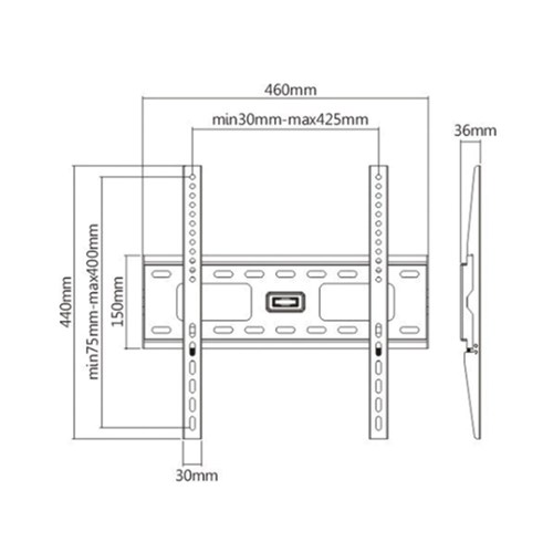 Classic Heavy Duty Wall Mount up to 75kg