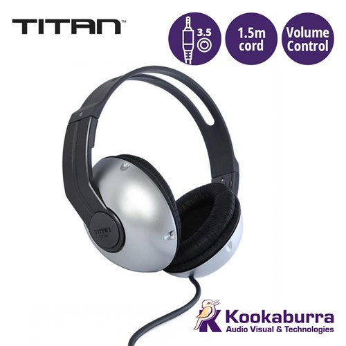 Titan DJ Style Headphones Deluxe Closed Ear-Cup Design