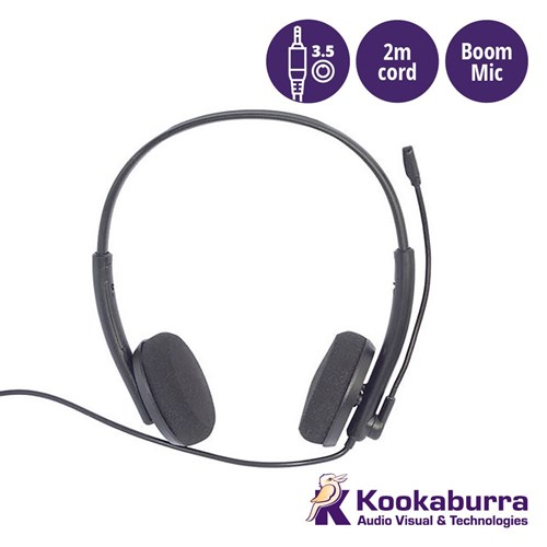 Headset and Boom Mic 3.5mm Quad Plug