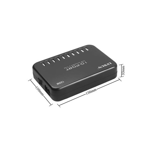 LVSUN 10 Port USB Intelligent Charger 120W