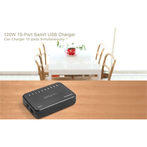 LVSUN 10 Port USB Intelligent Charger 120W