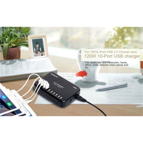 LVSUN 10 Port USB Intelligent Charger 120W