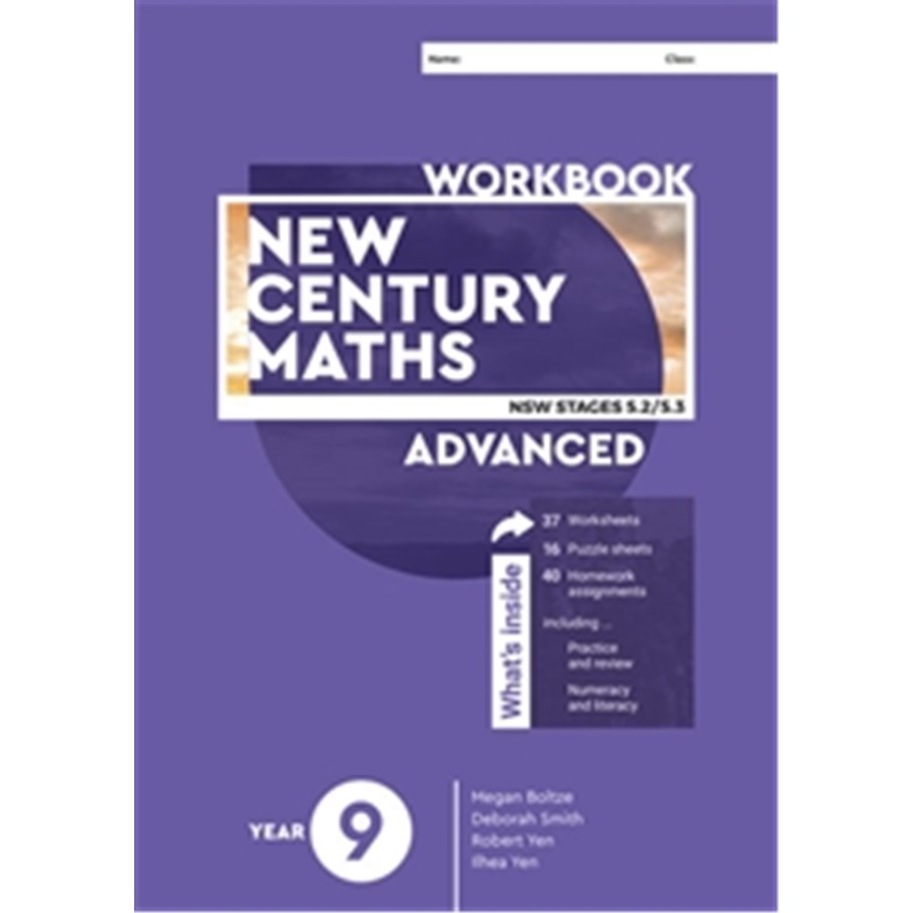 9780170453394 New Century Maths 9 AC NSW Advanced Workbook Kookaburra Educational Resources 9780170453394 New Century Maths 9 AC NSW Advanced Workbook Kookaburra Educational Resources