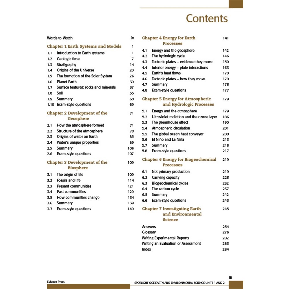 9780855838133 Spotlight QCE Earth & Environmental Science Unit 1&2 Kookaburra Educational