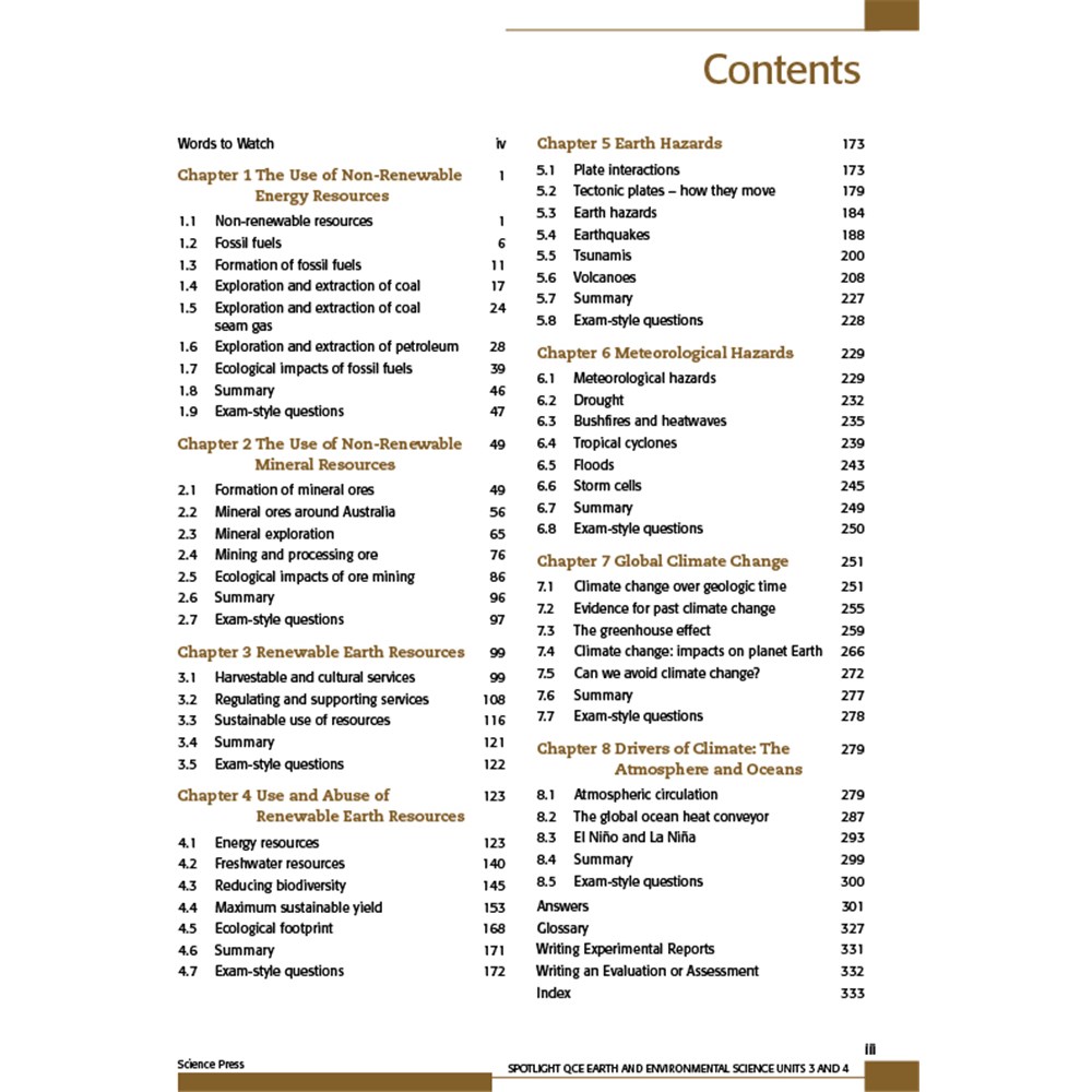 9780855838140 Spotlight QCE Earth & Environmental Science Unit 3&4 Kookaburra Educational