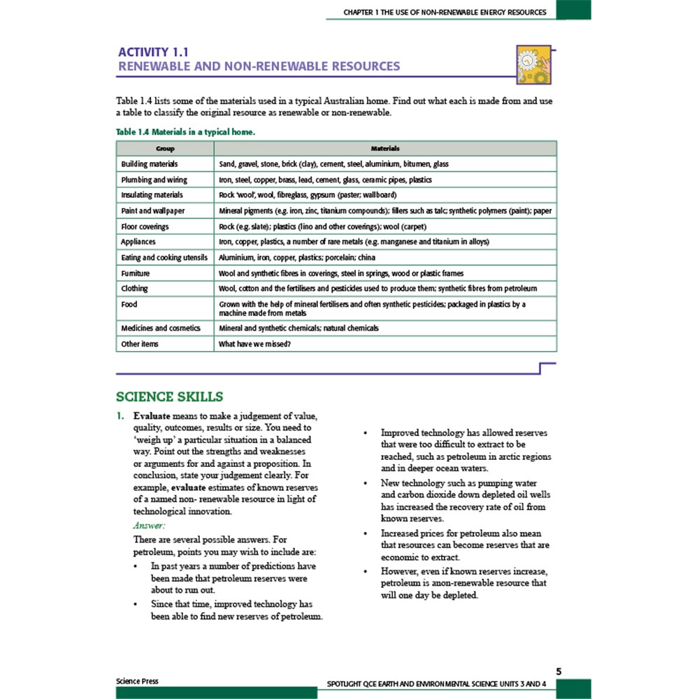 9780855838140 Spotlight QCE Earth & Environmental Science Unit 3&4