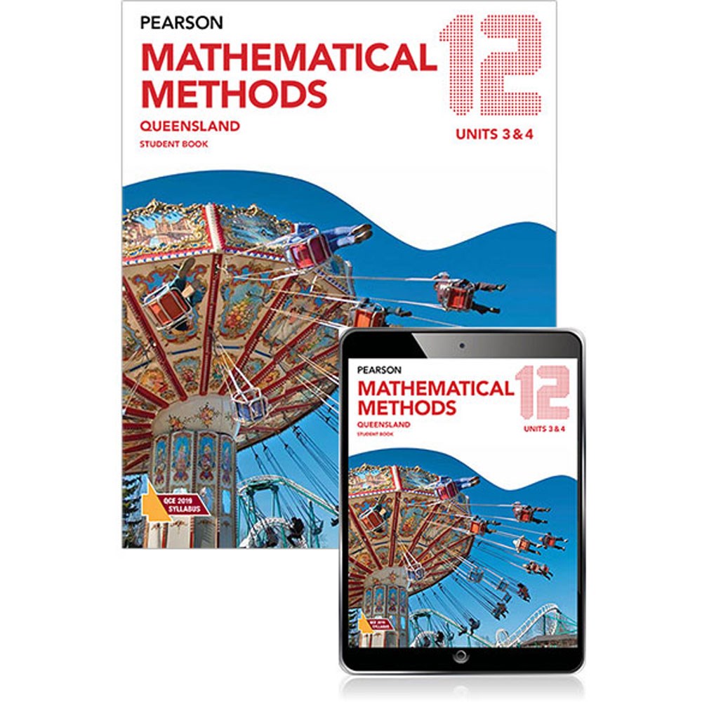 9781488621420 Pearson Maths Methods QLD 12 Student Book + eBook Kookaburra Educational