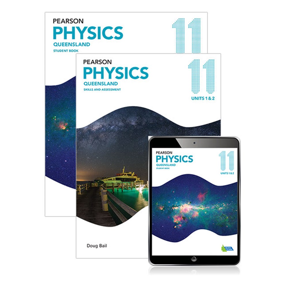 9781488685859 Pearson Physics QLD 11 Skills & Assess + Student Bk+Reader+ Kookaburra