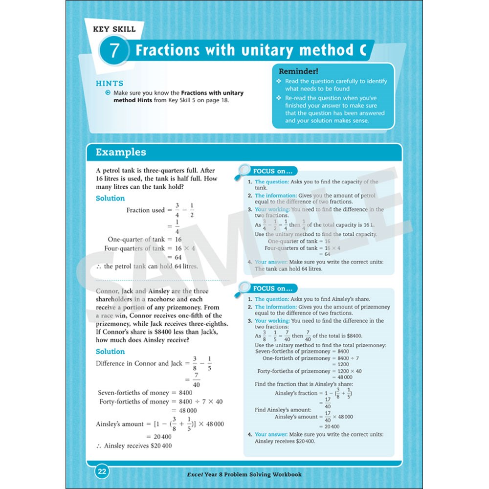 excel year 9 problem solving workbook pdf