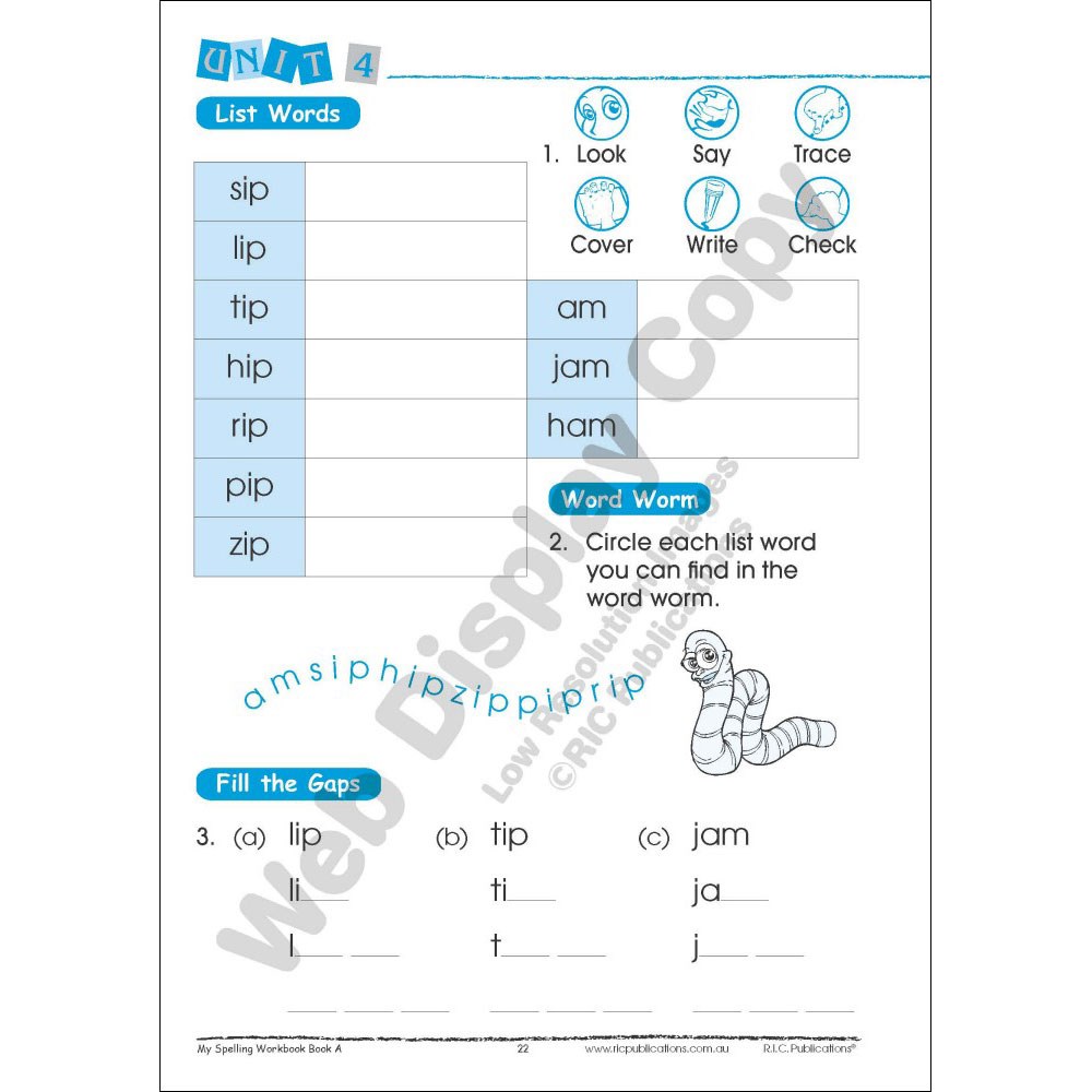 9781863116978 My Spelling Workbook Book A Ages 56 Kookaburra