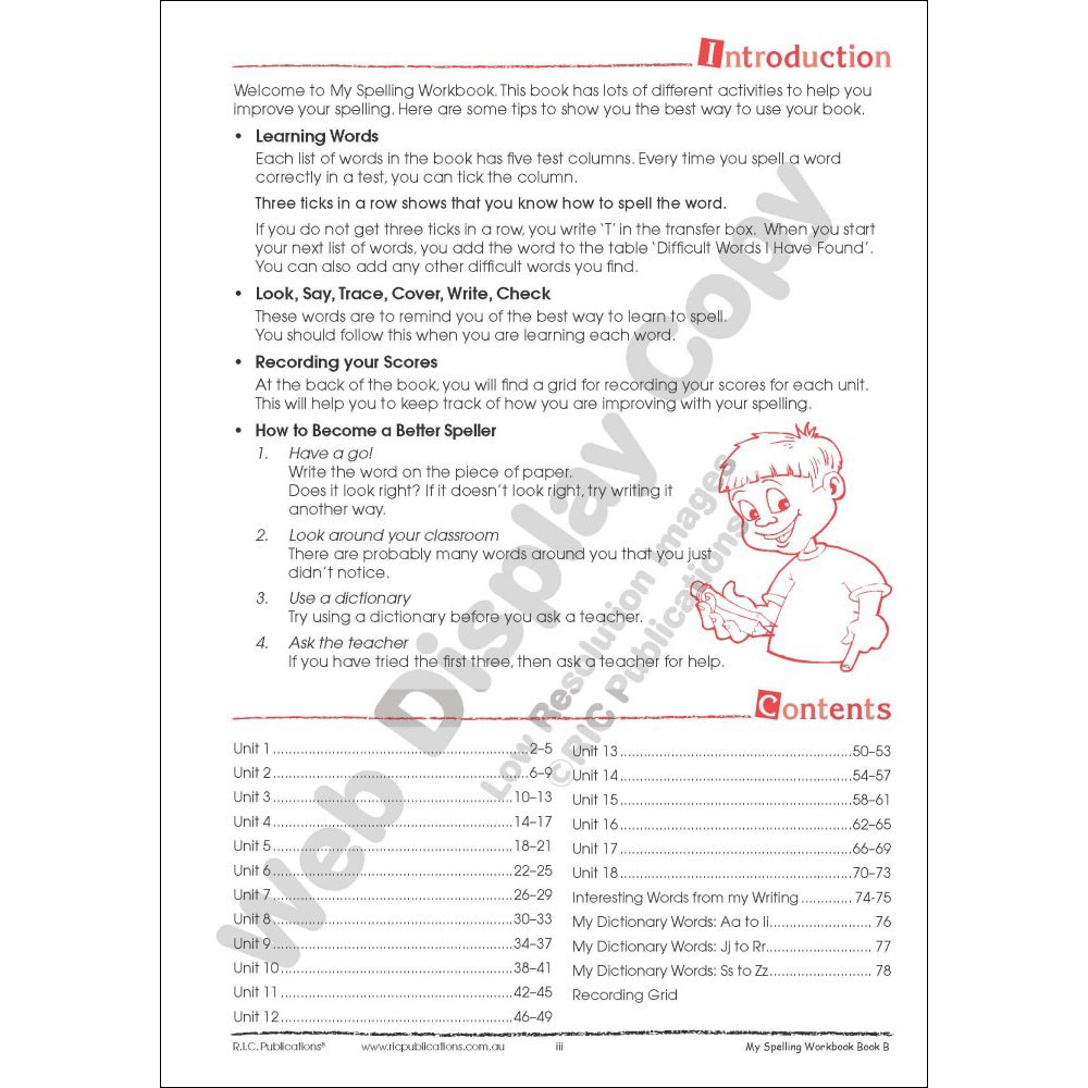 9781863117609 My Spelling Workbook Book B Ages 67 Kookaburra