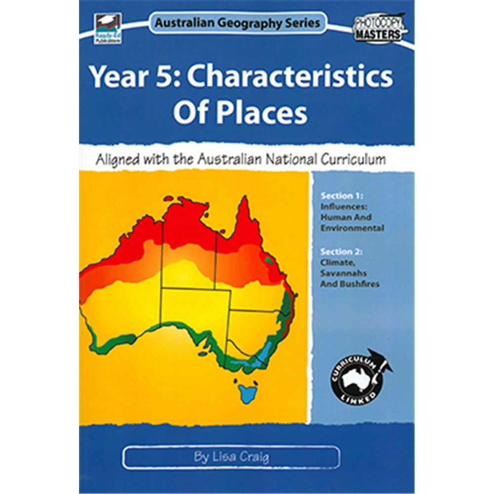 9781863978798 Australian Geography 5 Characteristics of Places