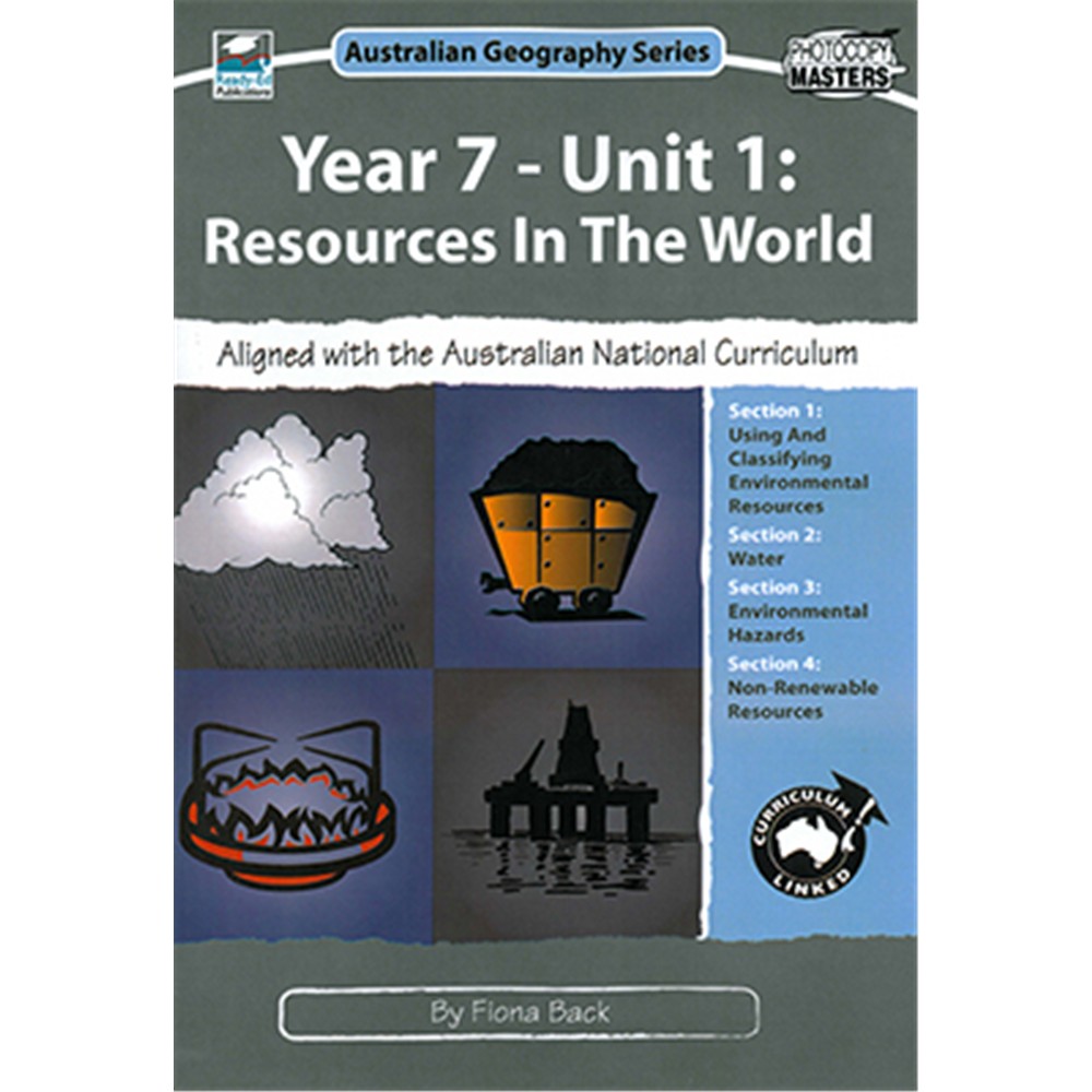 9781863978811 Australian Geography 7 Unit 1 Resources in the World