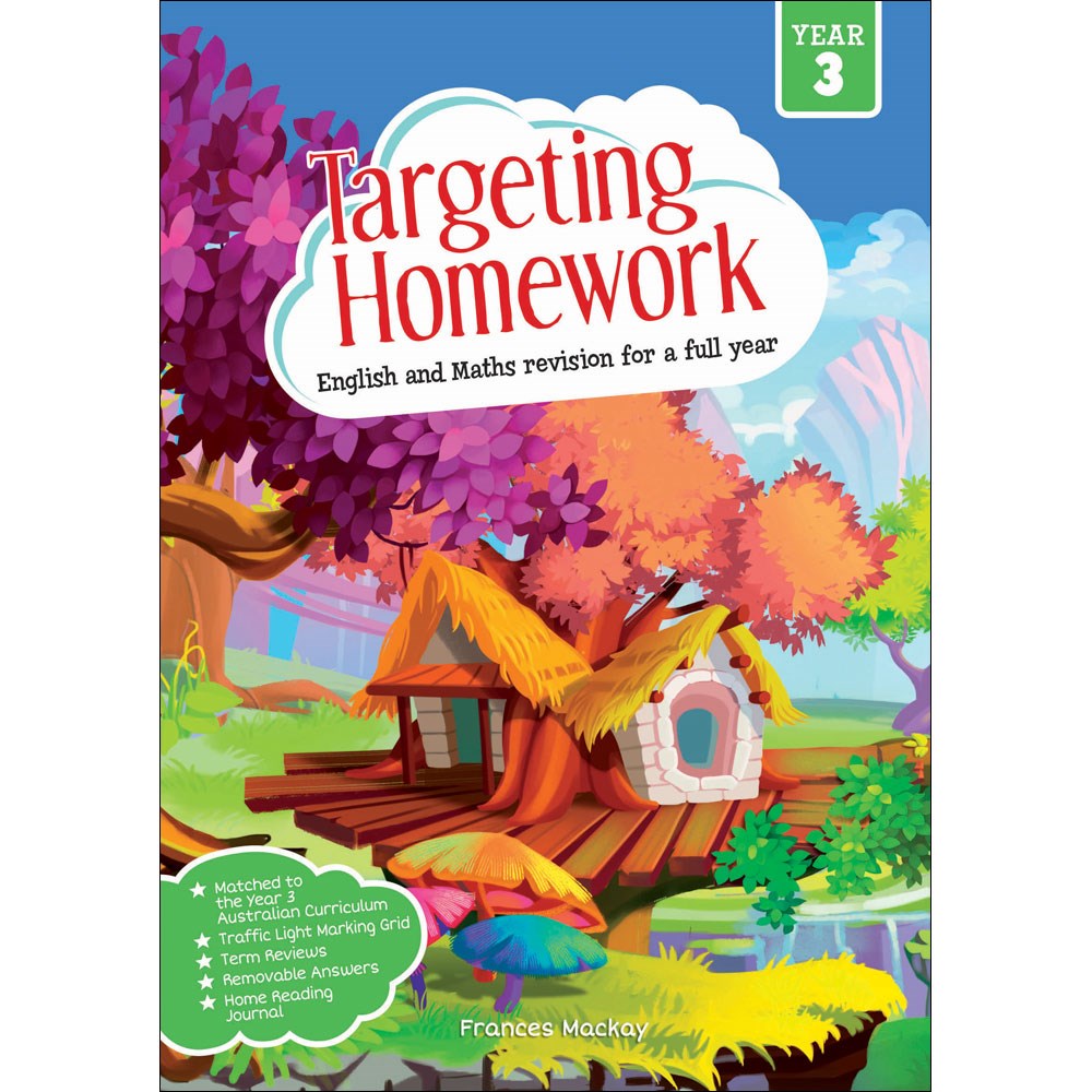 9781925490282 Targeting Homework Book 3 Kookaburra Educational Resources one of Australia