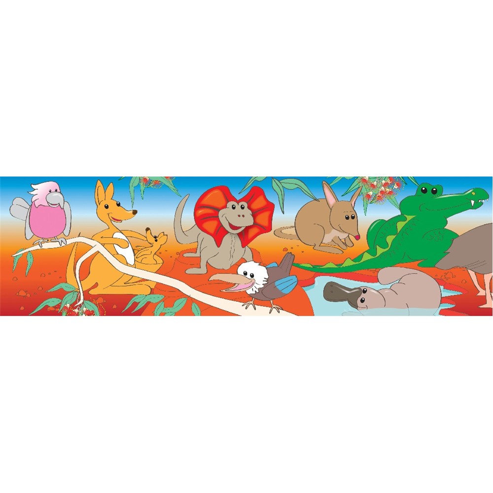 LBRS496 Large Borders Self Adhesive Aussie Wildlife Kookaburra