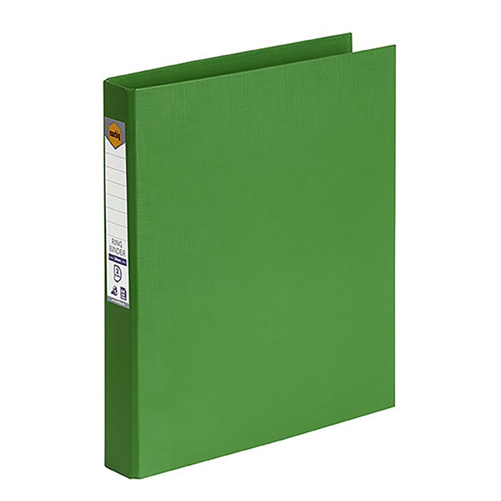 ZAC5022004 Marbig PE Linen Ring Binder A4 25mm 2D Green Kookaburra