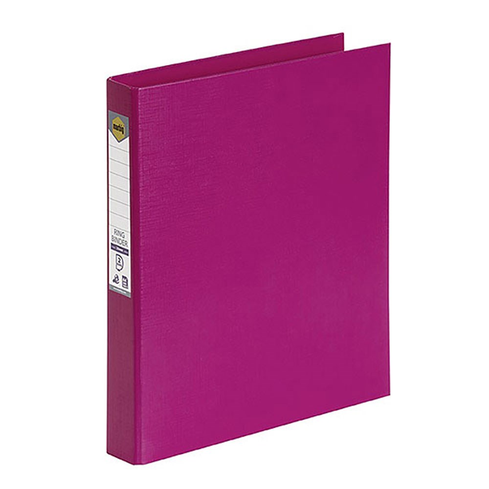 ZAC5022009 Marbig PE Linen Ring Binder A4 25mm 2D Pink Kookaburra