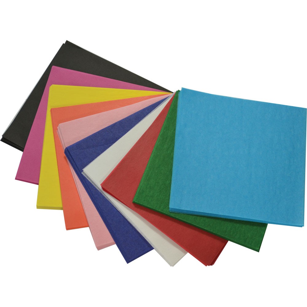 ZAPTS250 Tissue Paper Squares 250mm 17gsm Double Sided Asst