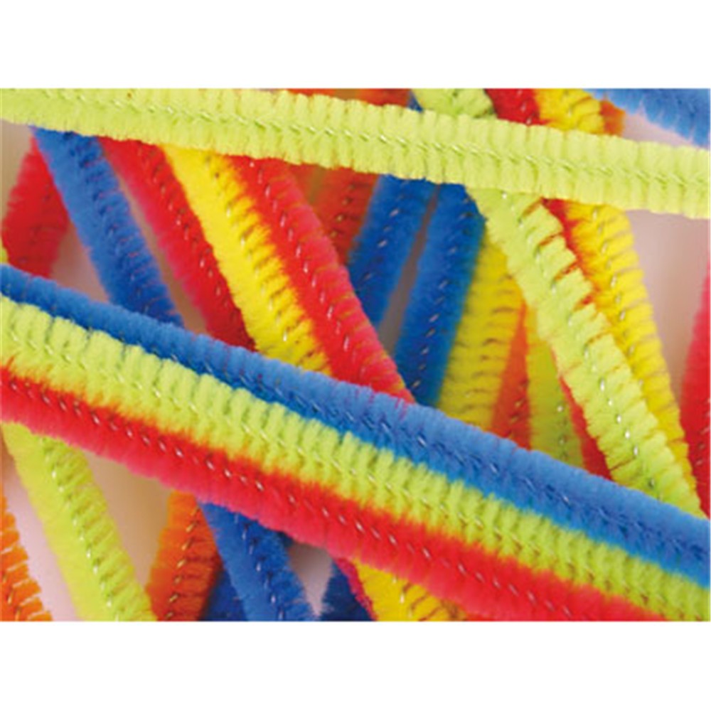 ZCF304753 Chenille Stems 300mm Long +6mm Diameter Asst (Pipe Cleaners