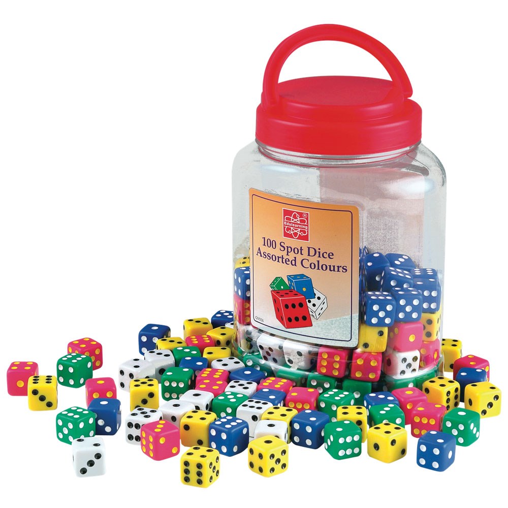 ZCM52086 Dot Dice Jar Kookaburra Educational Resources one of