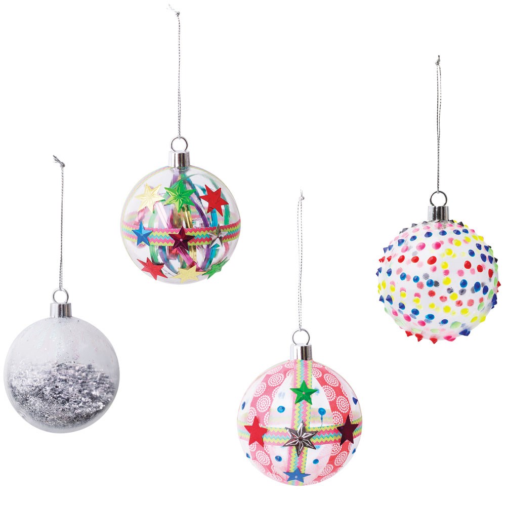 ZCRPL050 Plastic Baubles 70mm Clear Kookaburra Educational
