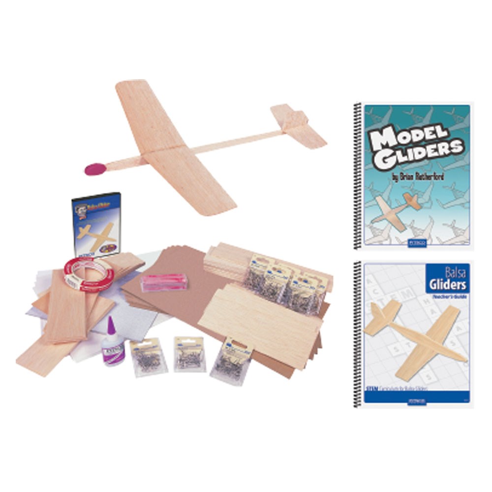 ZKITBALSAGLIDEPK Pitsco Balsa Gliders Classroom Kit Kookaburra Educational Resources one
