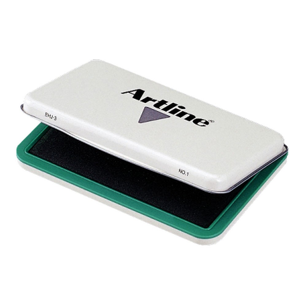 ZPE12204 Artline Premium Stamp Pad 67 x 106mm Green Kookaburra