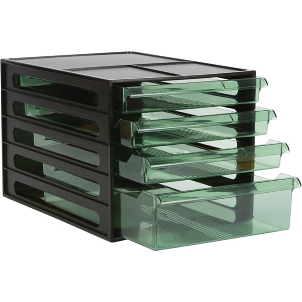 ZPE49778 Esselte Desktop Filing Drawers A4 4 Drawer Green