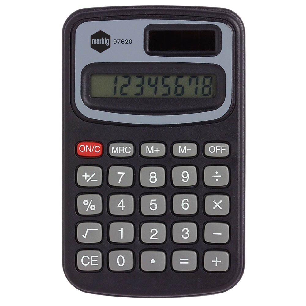 ZAC97620 Marbig 8 Digit Handheld Student Pocket Mini Calculator