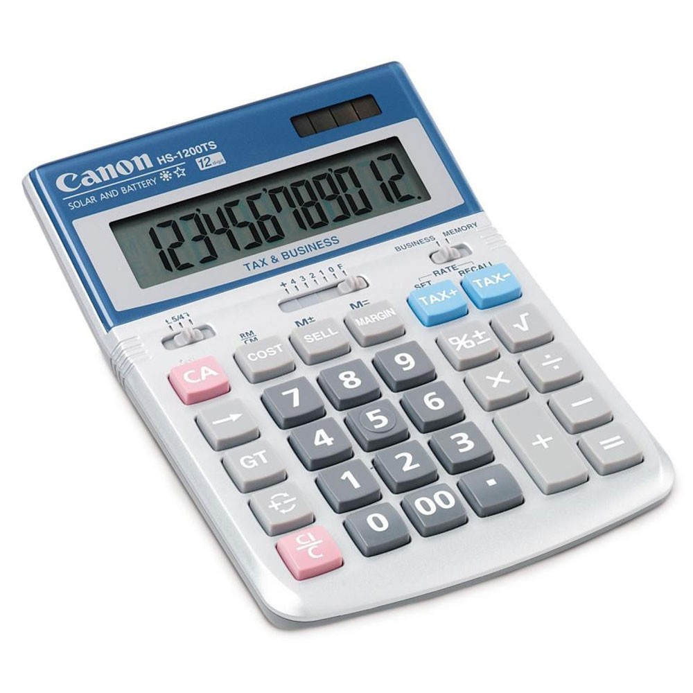 ZKOHS1200TS Canon Dual Power GST Desktop Calculator Kookaburra